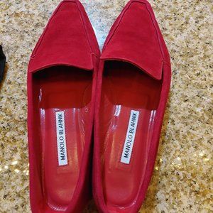RED MANOLO BLAHNIKS Flats size 7